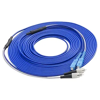 

SC/UPC -FC/UPC Armored Fiber Patch Cable Duplex 2 Core Single Mode Armored PVC optical Patch cord
