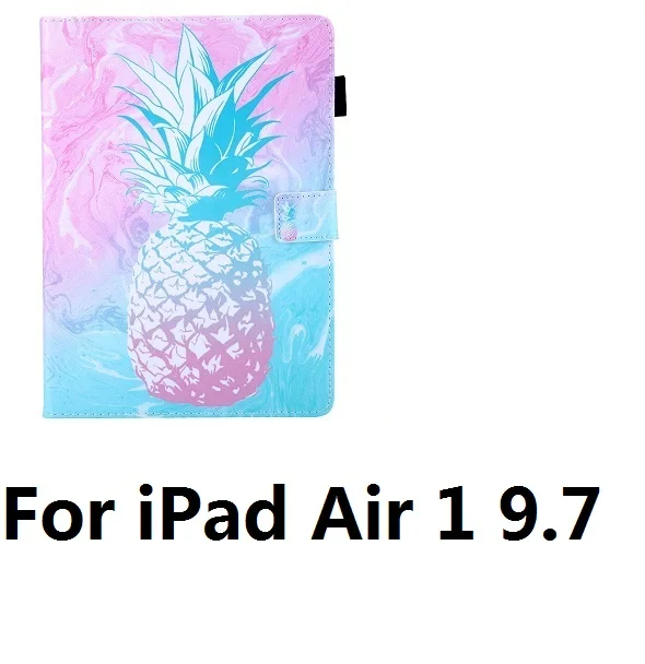 Розовый узор ананас PU и PC с отделением для карт чехол для iPad 9,7 Air 1 2 Pro 9,7 10,5 Mini 12345 Air 10,5 - Цвет: For iPad Air 1