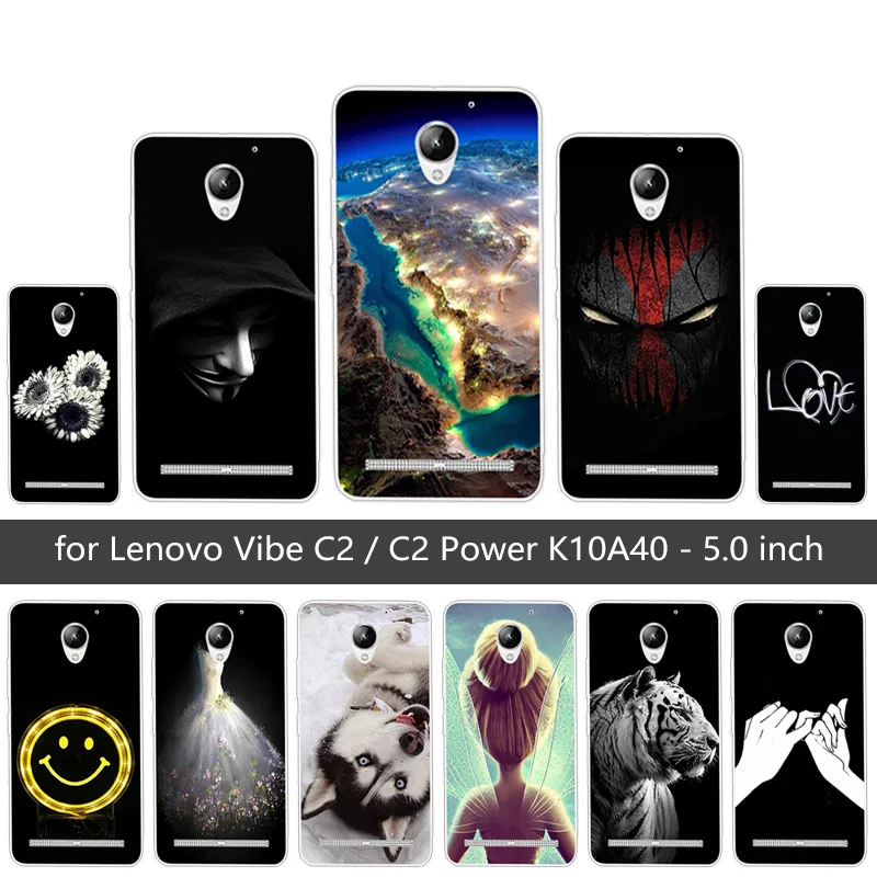 5 0 дюймов для lenovo Vibe C2 СР платье чехол телефона прозрачной силиконовой Мощность