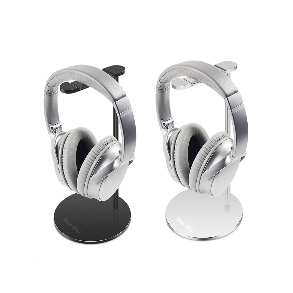 Universal Aluminum Alloy Headphone Acrylic Headset Earphone Stand Holder Display for Headphones Bracket Black for iPad Holder