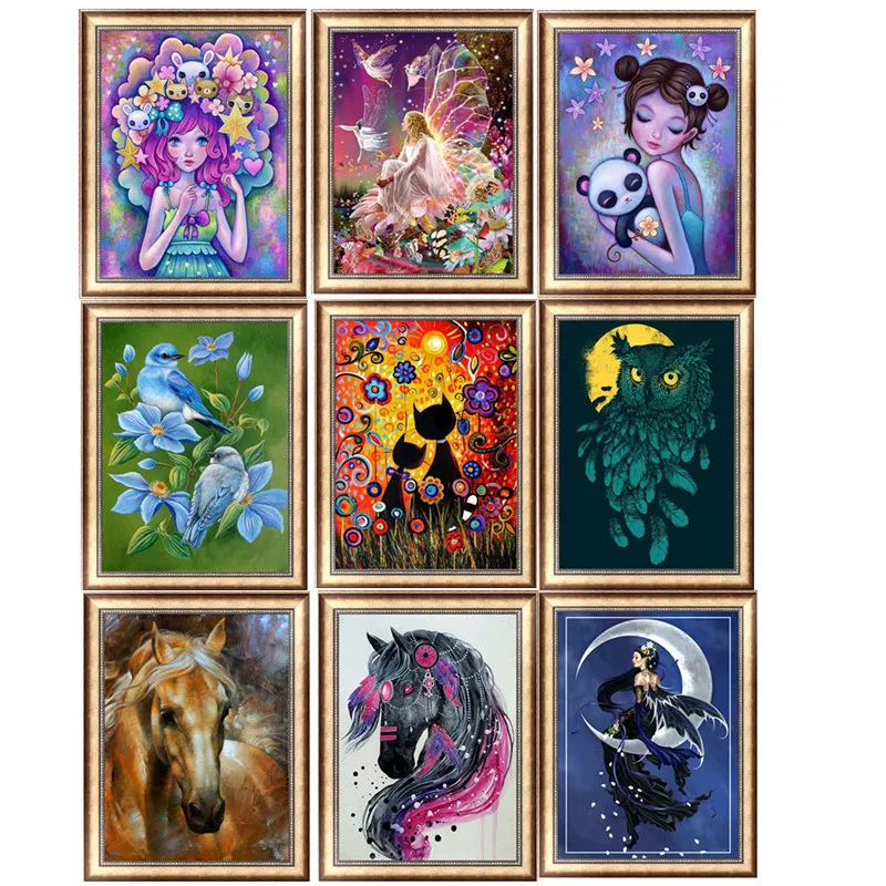 

5D diamond mosaic home decoration diamond embroidery diy diamond painting cross stitch needle kit animal cartoon picture