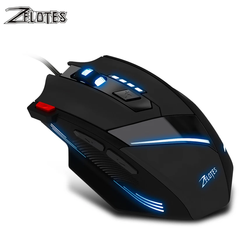 

ZELOTES T60 Wired Gaming Mouse 7 Button LED Optical USB Computer Mouse 3200DPI Gamer Mice Silent Mause For PC Laptop Notebook