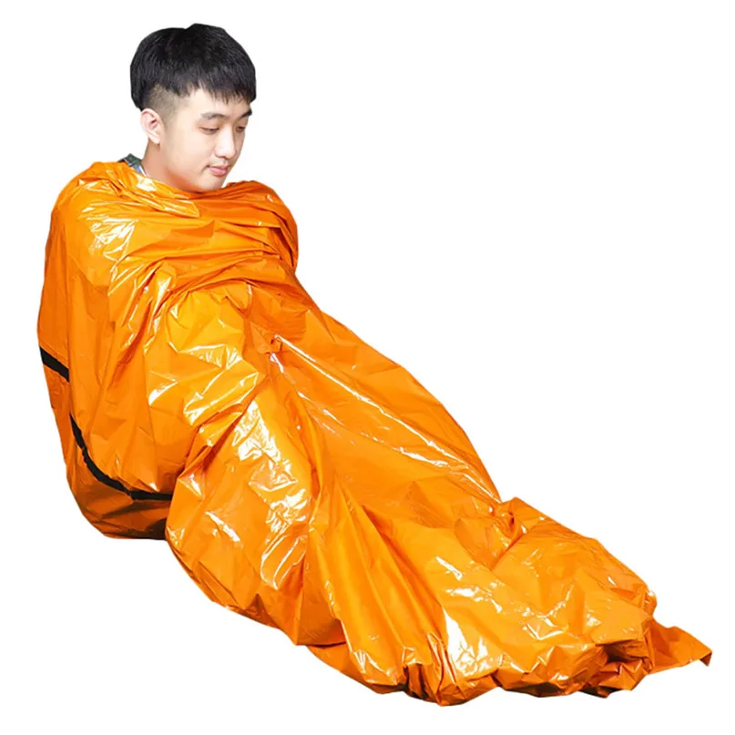 Sleeping Bag Outdoor Emergency Sleeping Bag Warm Waterproof Survival Camping Travel Portable Thermal insulation bag #2d11 (1)