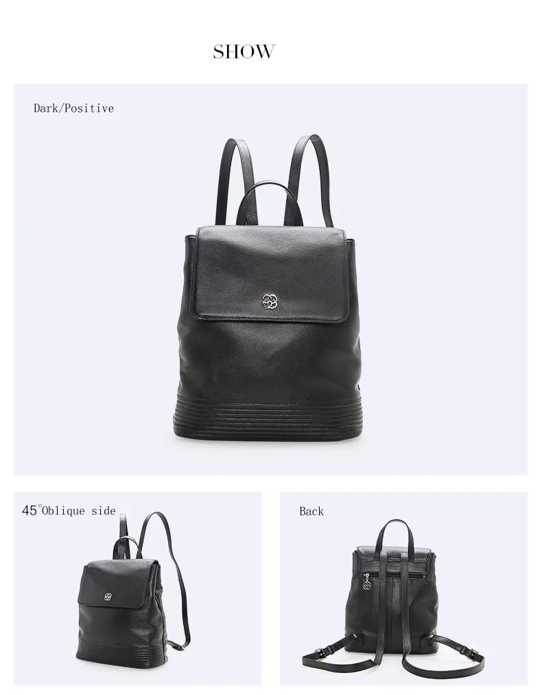 Fashion Design Women Backpacks 100% Natural Cow Leather Ladies Tote Bag School Bags Teenagers Girls Big Capacity Versatile Bag  (_07