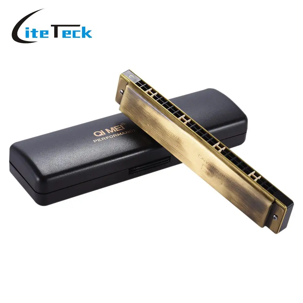 QIMEI QM24A 14 24 Holes Harmonica Tremolo Mouth Organ Key of C