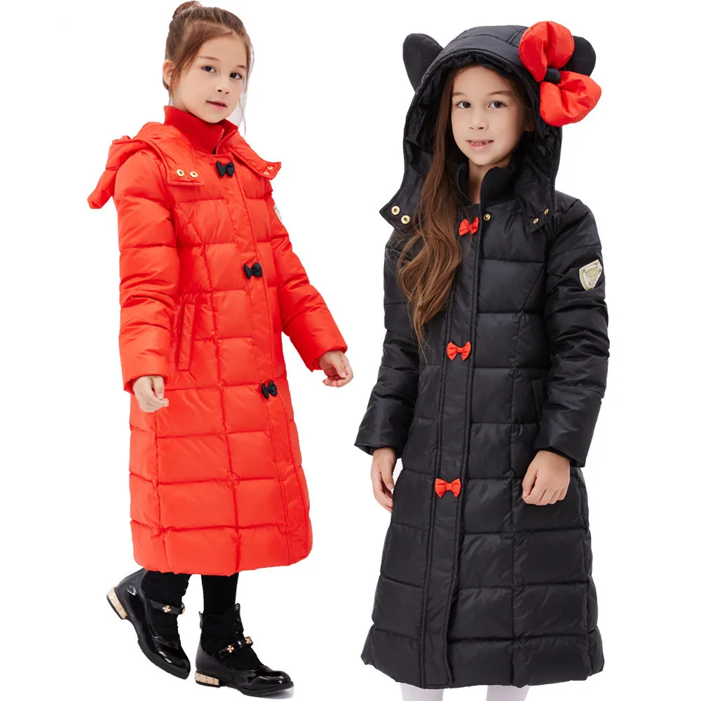 

Children Down Jacket 80%Duck Down Girls Winter Parkas Jackets Toddler Windproof Warm Hooded Thick For Kids Outwear Clothes 2-12Y
