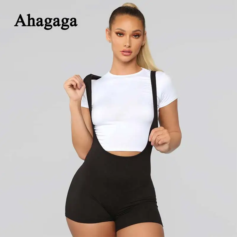 

2019 Autumn Playsuits Women Fashion Leopard Bib pants Sleeveless Fitness Casual Natural High Waist Outwear Women Rompers Female