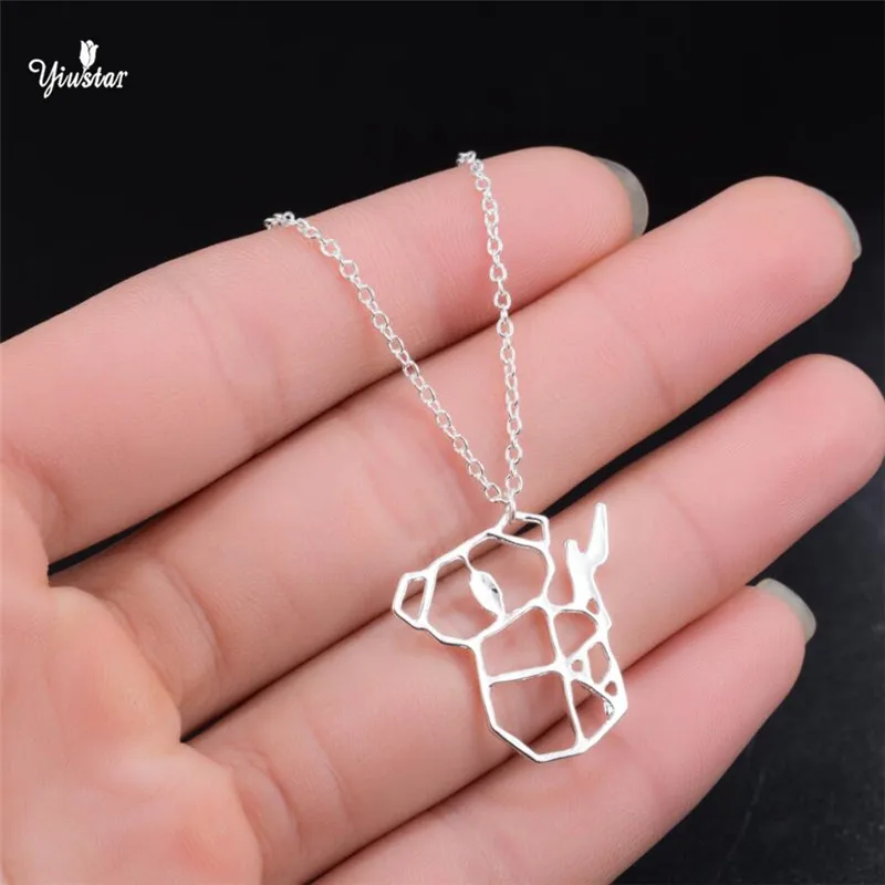 Yiustar2018 Новое модное ожерелье коала в виде оригами кулон с животными бижутерия