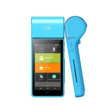 5 Inch Touc Screen Android Barcode Scanner POS Terminal IC Magnetic Card Reader NFC With 58mm Thermal Printer Receipts Printer