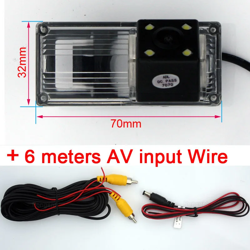 Широкоугольная Автомобильная камера заднего вида для парковки Toyota eiz 2008 2009 Land Cruiser prado 120 2002-2009 LC 100 200 2008 - Название цвета: wired