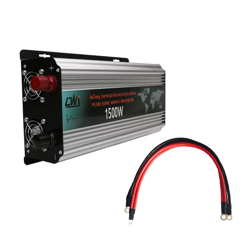Pure Sine Wave Inverter 1500W Portable Car Power Inverter Converter 12V to 220V Vehicle Charger DC 12V24V To AC 110V220V (5)