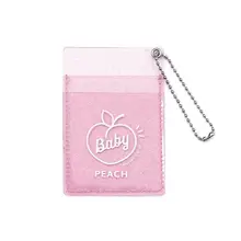 THINKTHENDO, прозрачный чехол со звездами для девушек, студенток, автобусов, банковских карт, букв, персик, ключница, Модный чехол для карт 6,7x9,8 см