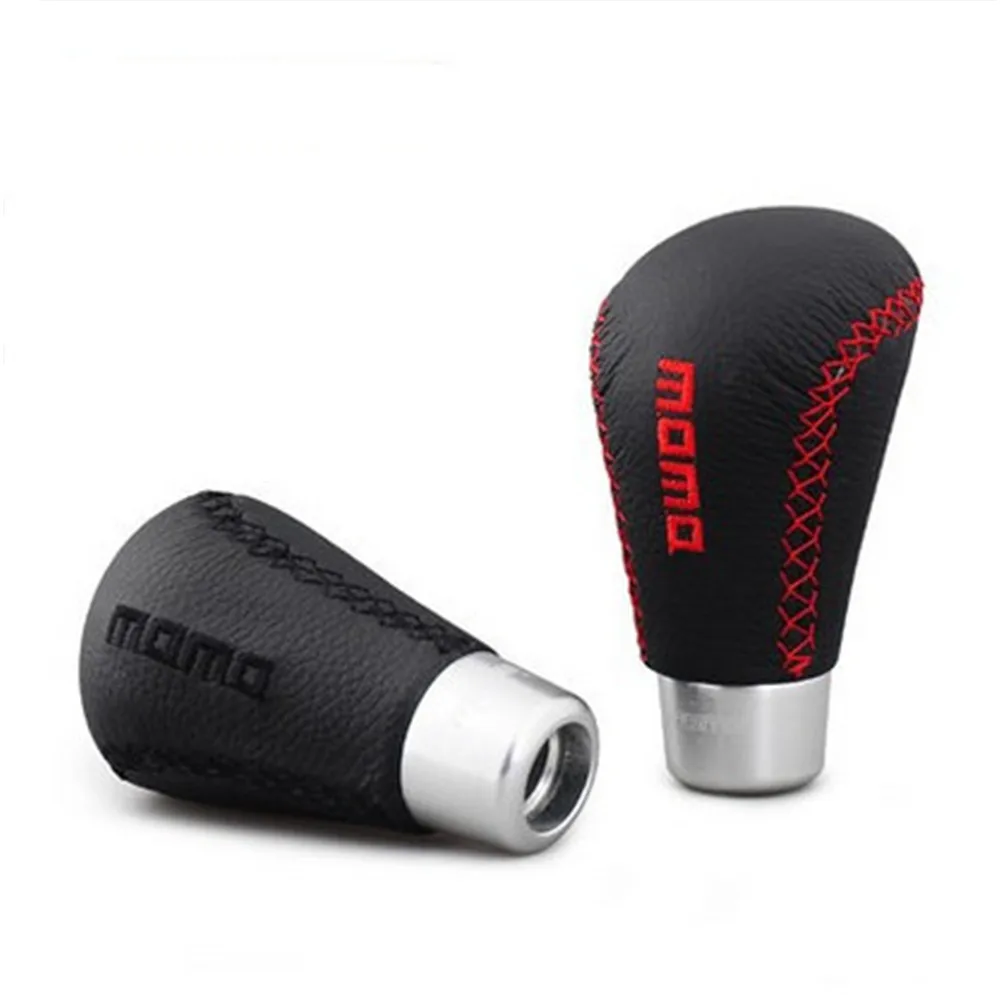 All purpose Manual Leather Shifter Shift Knob Cover Stitch MOMO Shifter