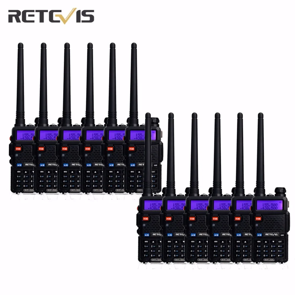 12 шт. удобный Retevis RT-5R портативной рации 5 Вт двухдиапазонный VHF/UHF любительского