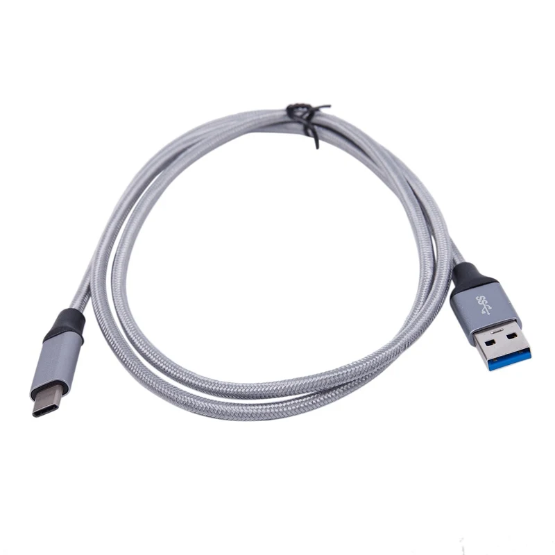 

Space Grey 1 Meter 3.3 Feet Braided, High Speed Usb 3.1 Type C Usb C - Usb A 3.0 Fastest Data Transfer Charger Cable For Suppo