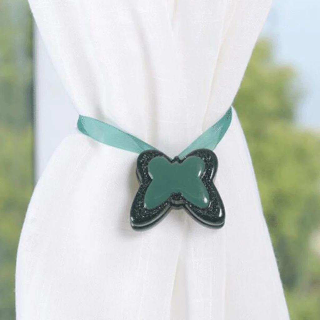 

33cm Length Butterfly Suction Curtain Tiebacks Holdbacks Buckles for Voile Drape Panel Sheers