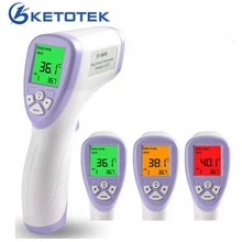 Purple Non-Contact Laser LCD Display IR Infrared Thermometer Digital C/F Pyrometer Baby Forhead Temperature Meter