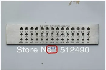 

Drawplate for jewelry ,42holes ,jewelry tools 0.26-2.8, Tungsten Carbide Drawplates , Half Round Steel Drawplate