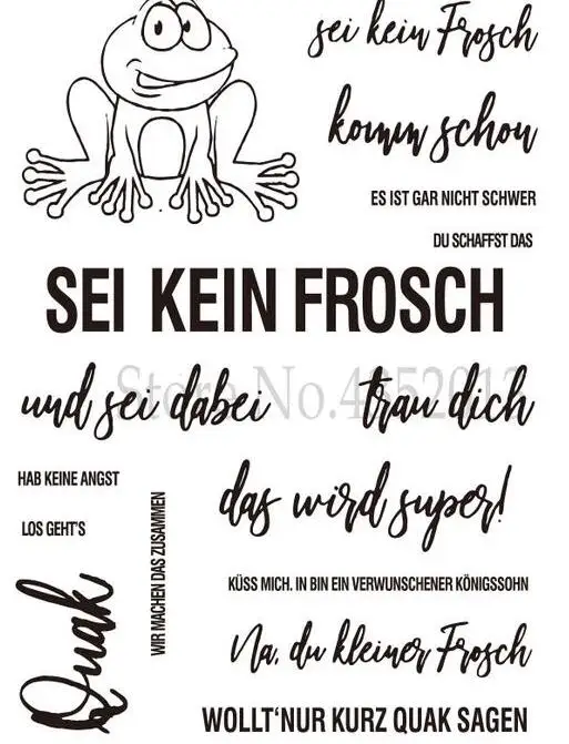 

German frog Transparent Clear Silicone Stamp Seal for DIY scrapbooking photo album Decorative clear stamps A262