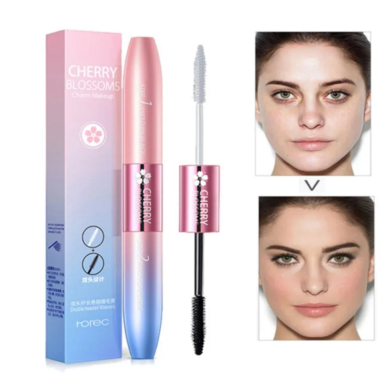 

Natural Double Head Extension Fiber Long Curling Mascara Makeup Waterproof Black Eyelash Eyelash Mascara Cosmetic 5456