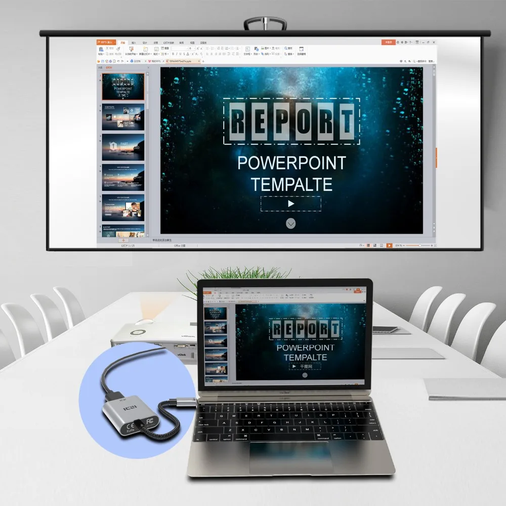 ICZI 4K type C к HDMI адаптер Thunderbolt 3 конвертер USB кабель для MacBook samsung S8 S9 huawei P30 mate 20 10 Pro|hdmi