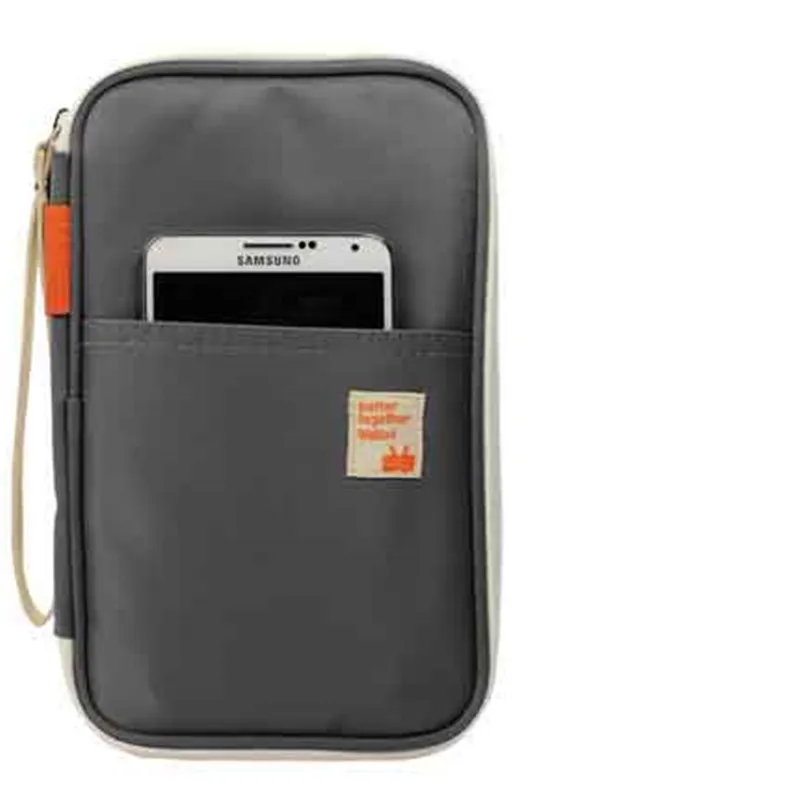 Дорожный водонепроницаемый чехол для паспорта Бизнес-документ кошелек Кредитная ID карта билета наличные сумояка для пасспорта Обложка PC0039 - Цвет: GRAY XL