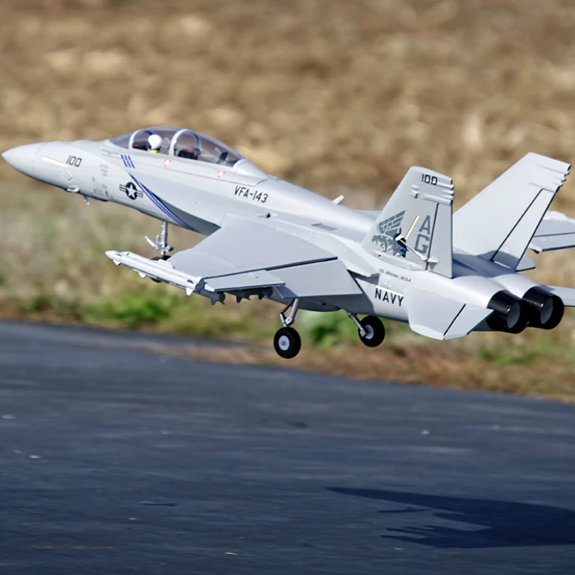 Радиоуправляемый самолет FMS F/A 18F F18 Super Hornet V2 70 мм Ducted Fan EDF Jet модель самолета PNP 6S 6CH