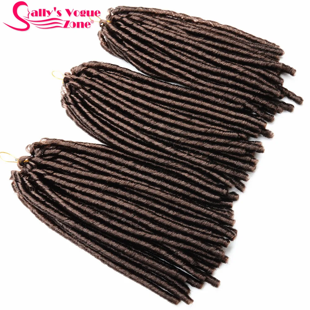 24 Roots Faux LocsCrochet Hair 18 Crochet Faux Lock Dreadlock Crochet Braids hair Extensions Synthetic Braiding hair Soft lock (144)_