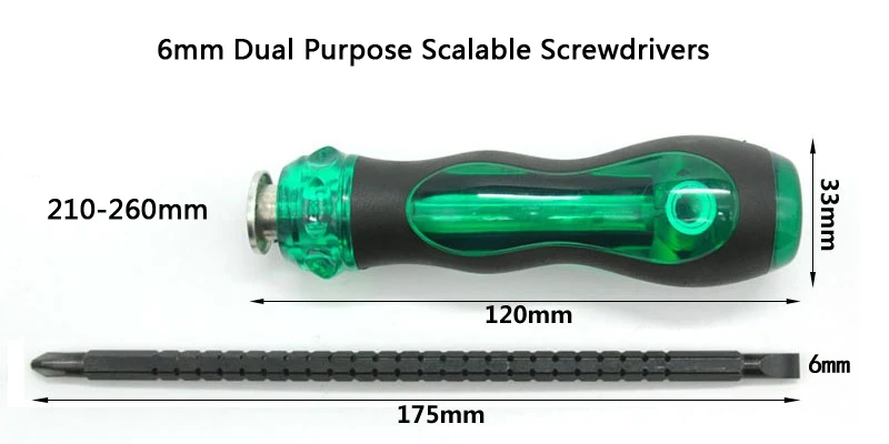 3/5/6 мм двойного назначения масштабируемый отвертка многофункциональная Phillips/щелевая CR-V Ratchet винт отвертка-вождения инструменты