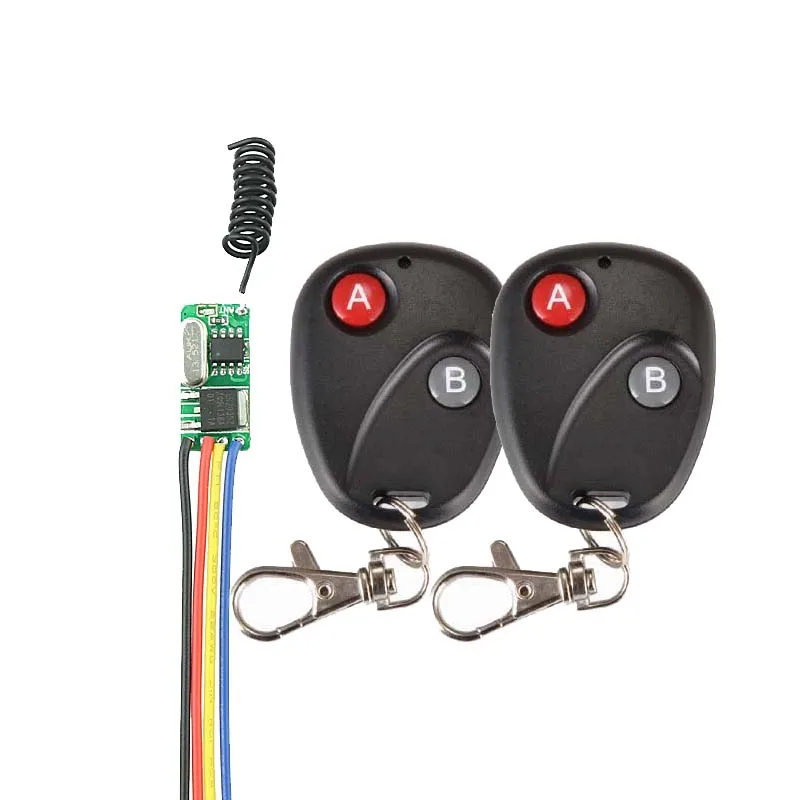 

Mos No Sound Remote Control Switch DC3V 3.7V 4.5V 5V 6V 7.4V 9V 12V Micro Small LED Buzzer Motor Battery Wireless Switch 433.92