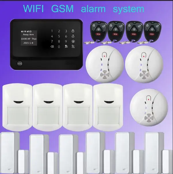 433mhz golden font b security b font g90b plus wifi gsm intruder alarm system APP control