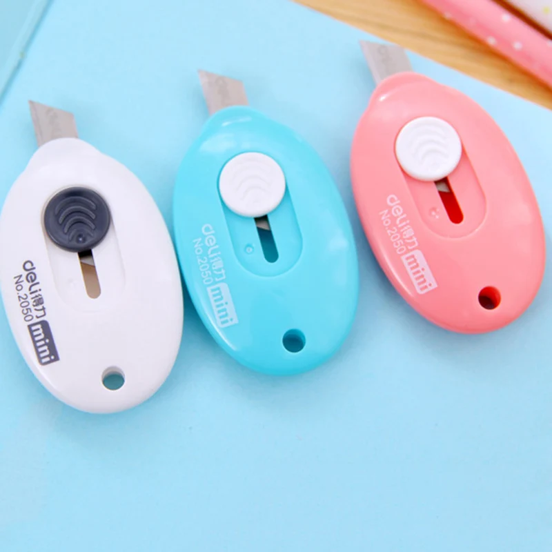

Mini Cute Colored Utility Knife Pocket Retractable Paper Box Art Cutter Letter Opener Korean Stationery School Office Supplies