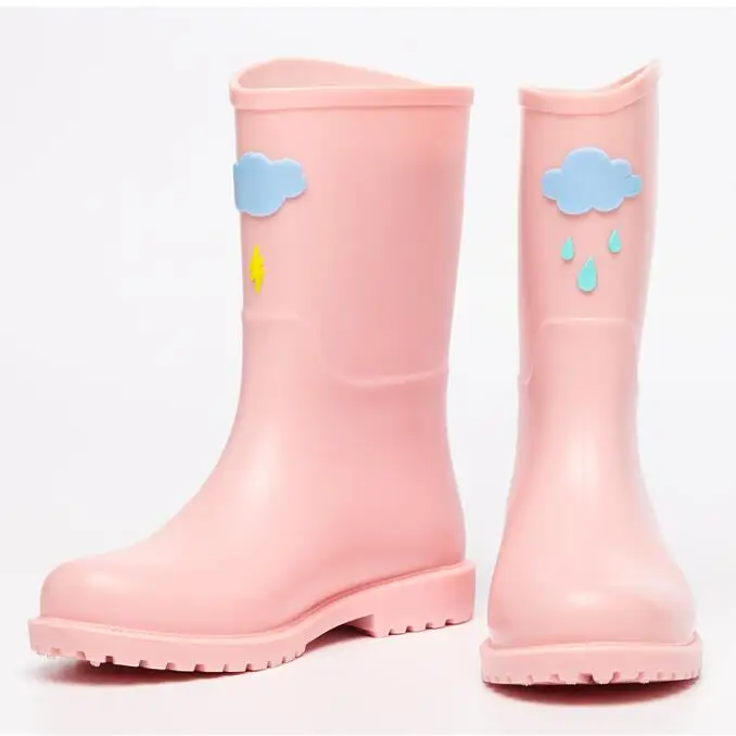 pink women's rain boots