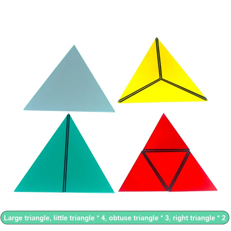 Высококачественная игрушка-Математика Монтессори, конструктивный Треугольник s, красочный равный треугольник, математика Монтессори, игрушки для детей, подарок