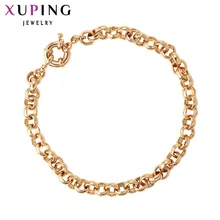 Xuping стиль браслет ювелирные изделия золото цвет покрытием с окружающей медью для женщин подарок на день матери S92-75413