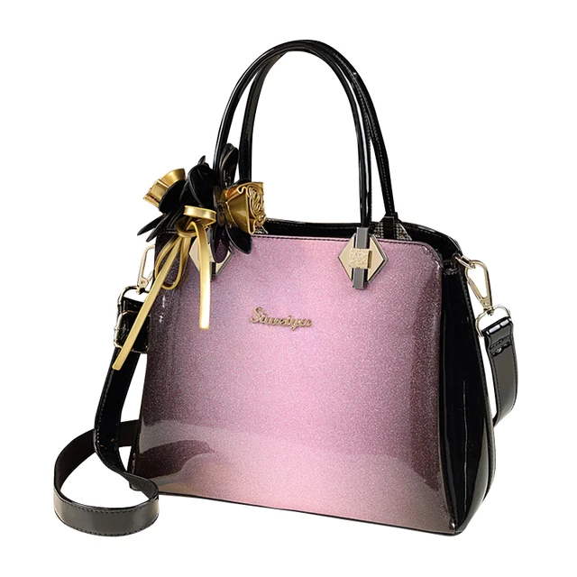 New Fashion High Quality Patent Leather Female Handbag Shoulder New Fashion High Quality Patent Leather Female Handbag Shoulder Clutch Bag Las Office Work Bags Handbags