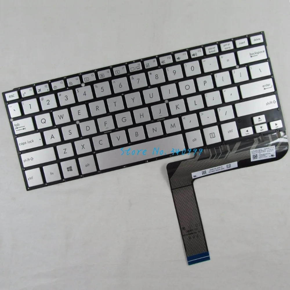 Для Asus Q302 Q302LA Q302UA TP300L TP300LA TP300LD Серебряная клавиатура
