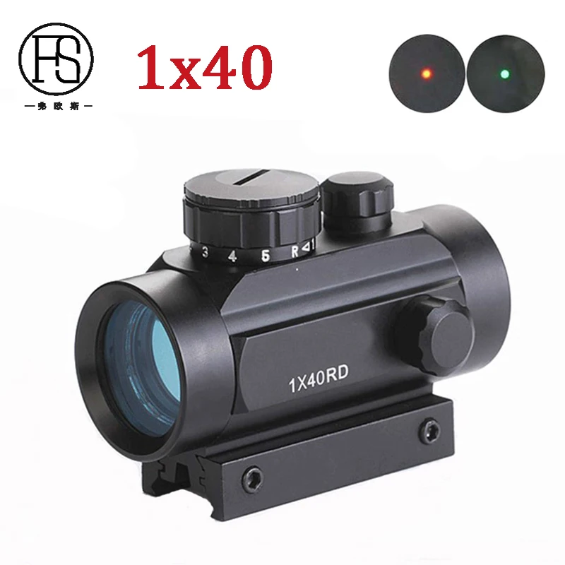 

Optics Hunting Sight Scope 1X40 Red Green Dot Riflescope For 11mm 20mm Rail