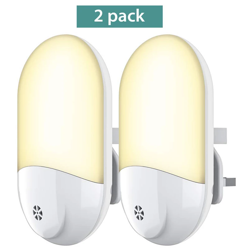 цена LED Night Light For Children Baby Kids Light Sensor LED Night Lamp 2 Packs