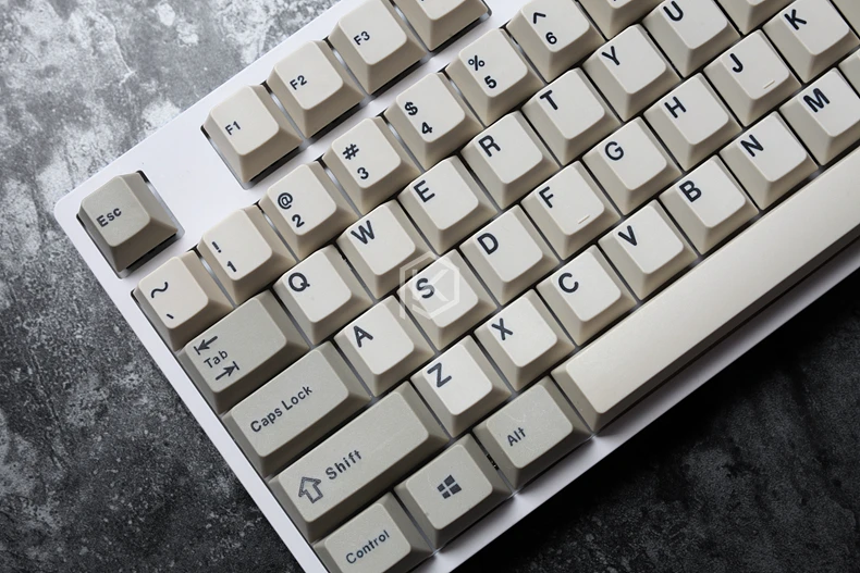 Pbt doubleshot колпачки для ключей Вишневый профиль Ретро бежевый серый ansi 104