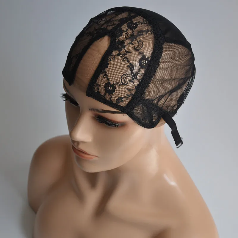 

1*3.5 U Part Wig Cap With Swiss Lace For Making Wigs With Adjustable Straps Glueless Wig Caps