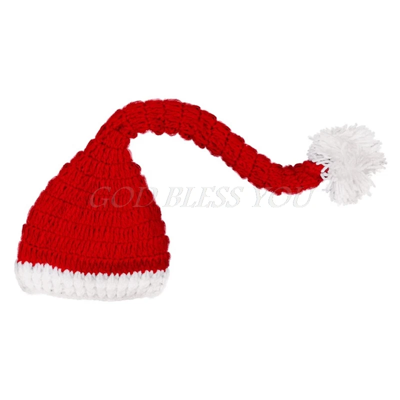Детская вязаная шапка ручной работы; Праздничная Рождественская Шапка; зимние шапки для мальчиков и девочек; милый подарок