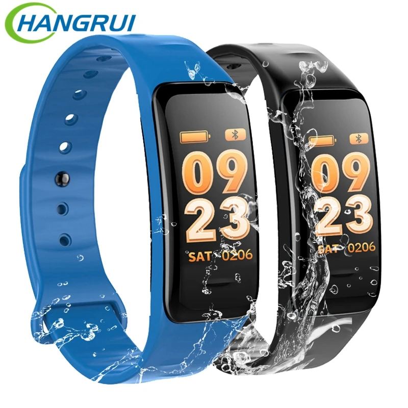 Hangrui C1S Color Screen Smart Bracelet Heart Rate Monitor Fitness Tracker Blood Pressure Waterproof Sport Tracker Wristband