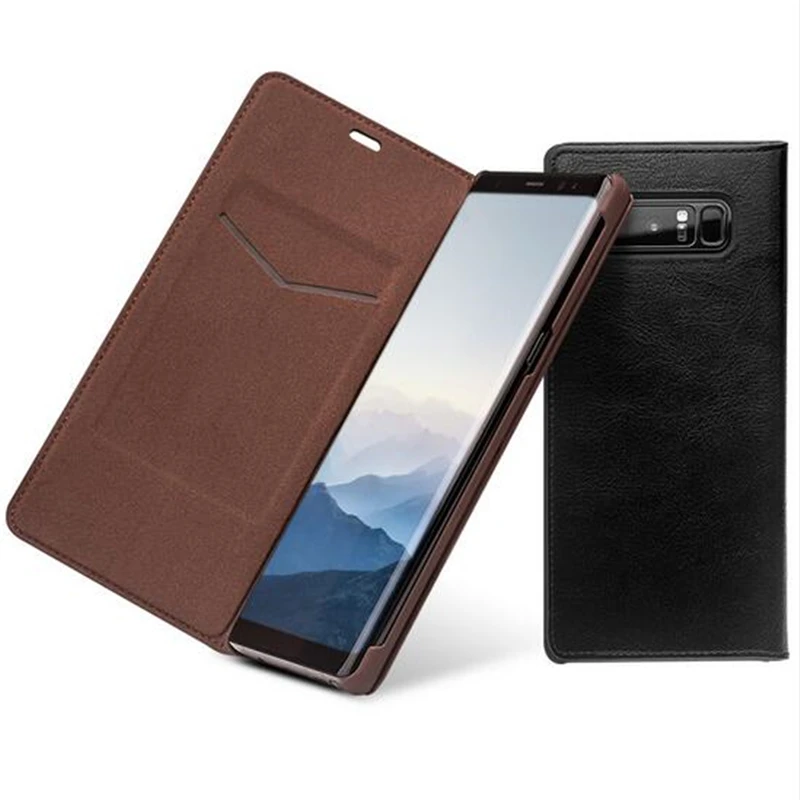 

QIALINO Fashion Genuine Leather Cover Case for Samsung Galaxy Note8 Luxury Ultrathin Card Slot Bag for Samsung note 8 6.3inch
