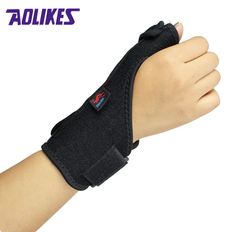 AOLIKES 1 Pcs Wrist Thumbs Guards Protector With Plate Supporting Sport Sprain Injury Recovery Hand Support Wrap Strap Band
