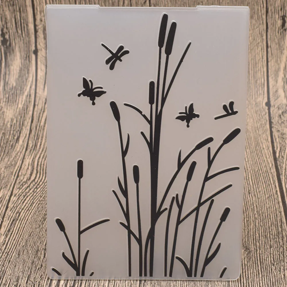 

Reed Dragonfly Plastic Embossing Folders for Card Making Scrapbooking Wedding Paper Cards Photo Album Decor