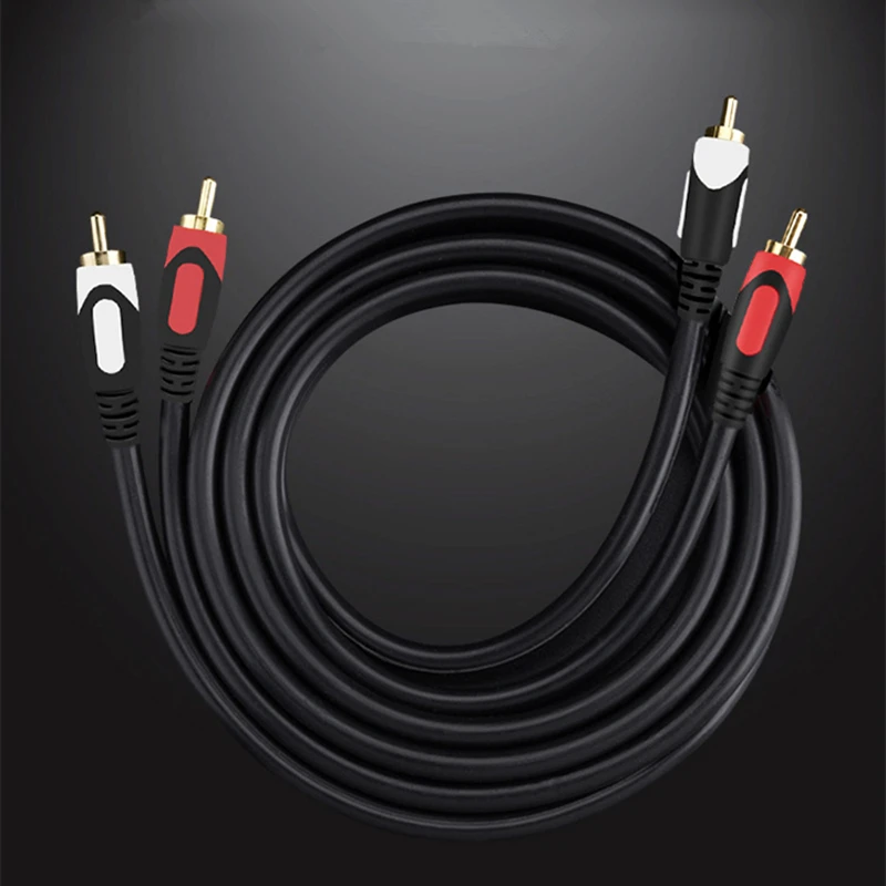 Trumsoon 2RCA to 2RCA Gold Plated AUX Wire Audio Cable for Laptop DVD TV Speaker