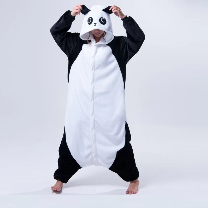 

Cute Cartoon kids Kigurumi Panda Long Sleeve Hooded Onesie Adult Women Animal Lovely/Red eyes/ Kungfu Panda Pajamas Sleepwear