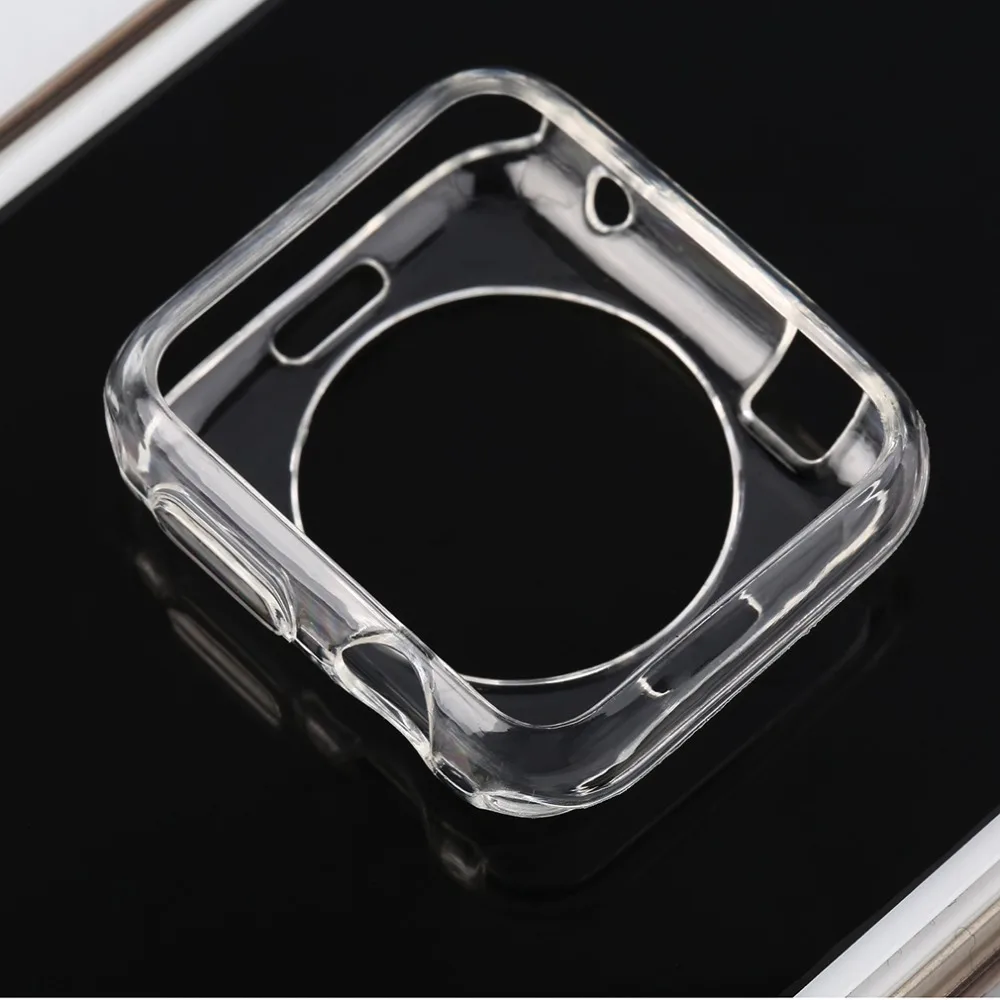 

Ultra-thin Soft Slim Case Cover for Apple Watch TPU 38MM 42MM Case Series 1/2/3/4 All-around Protect Cover Watch Accessories