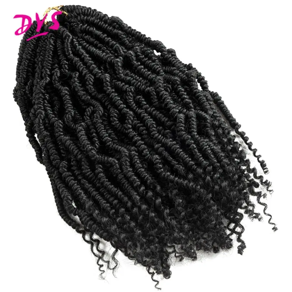

Deyngs Fluffy Passion Spring Twist Hair Synthetic Crotchet Hair Extensions Ombre Curly Twist Crochet Hair Braiding Hair Bulk